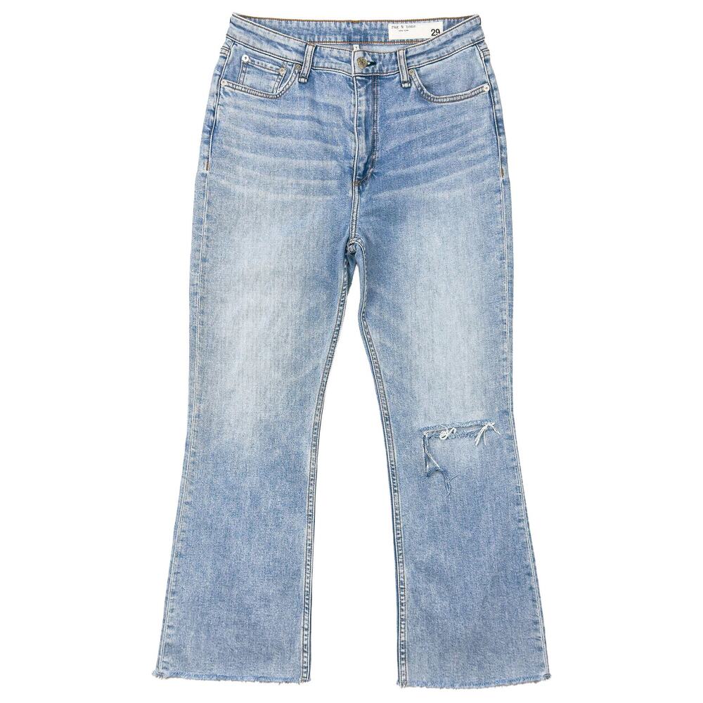 Rag & Bone Casey High Rise Ankle Flare Crop Jeans 29 Lucy Indigo WDD23S2917FFLU - Picture 2 of 11